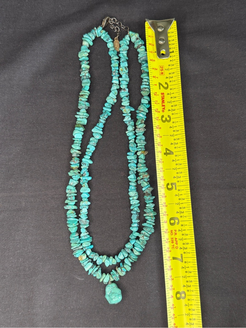 Peyote Bird 925 Turquoise Double Strand Necklace - Picture 8 of 10